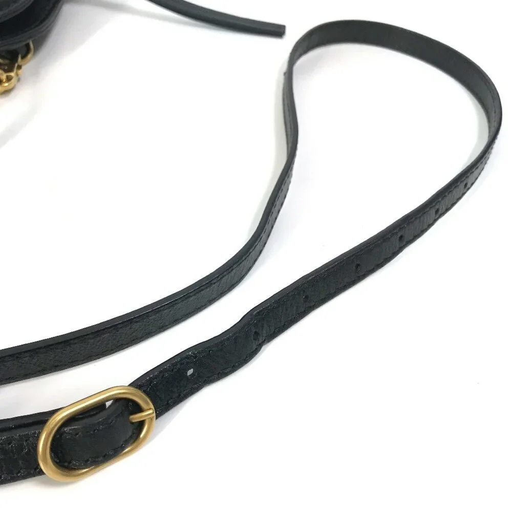 GUCCI Authentic Black Leather GG Marmont Shoulder Bag - Picture 16 of 16